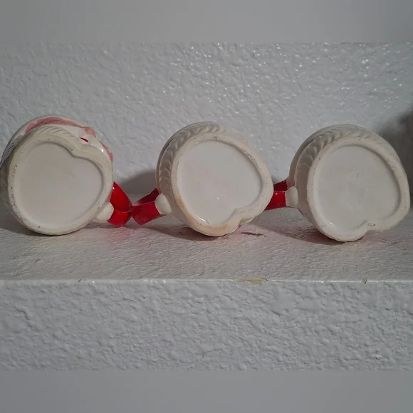 Vintage Santa Claus Mugs Set of 3 Japan Winking Santa - Picture 11 of 16